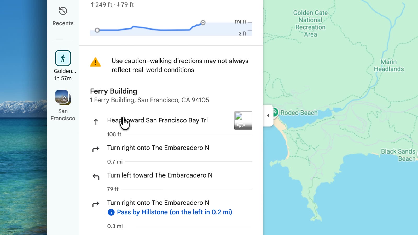A DemoKit recording of Google Maps directions